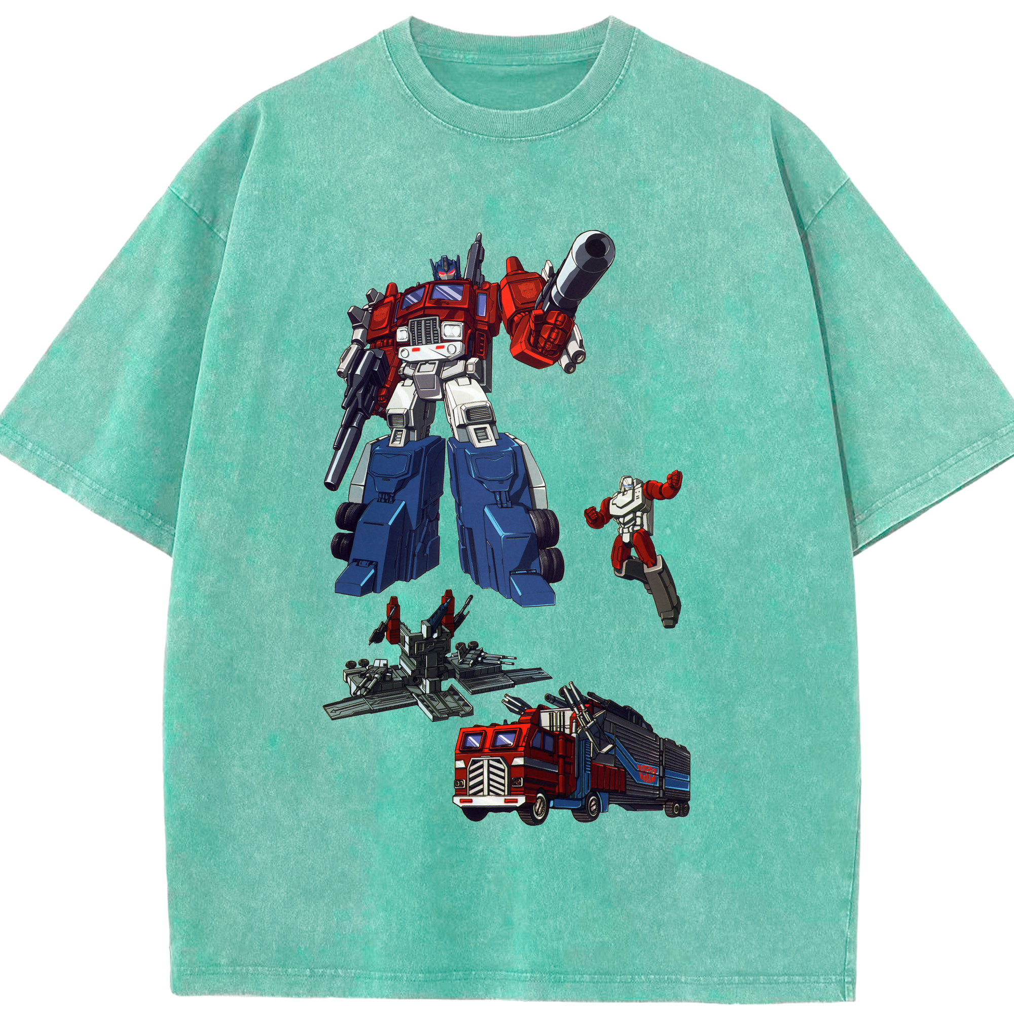 （画像用）  綿100% ヴィンテージ風 半袖Tシャツ（フロントプリント）